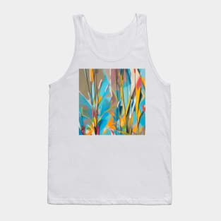 Wild Grasses Abstract Tank Top